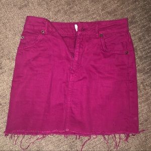 Top shop Hot Pink denim skirt size 0